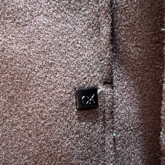 Calin Klein Chocolate Melange Brown Walker Coat Small - Picture 9 of 13